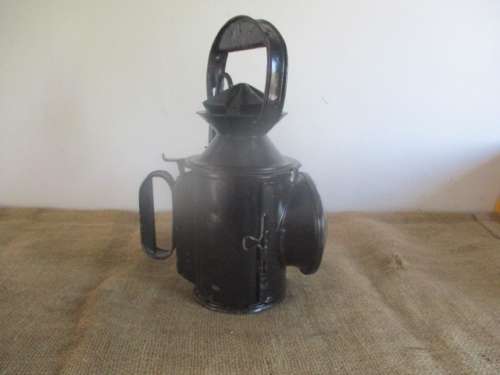 Complete Vintage South African Railway Services Blue Green White Lantern