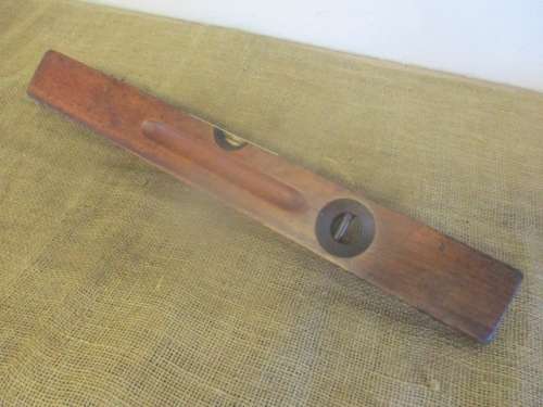 For Rameez Bid Only - Beautiful Vintage Wood And Brass Stanley No 0 Sweatheart 24" Spirit Level