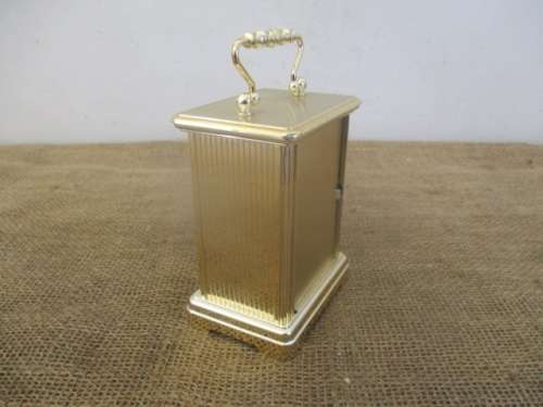 Beautiful Vintage Golden Hermle Carriage Clock      Made In Germany      Plastic Body     Working !!