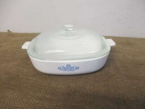 Beautiful Vintage Corning Ware P-9-B, 9" Cornflower Square Casserole Dish      Approx 1960's