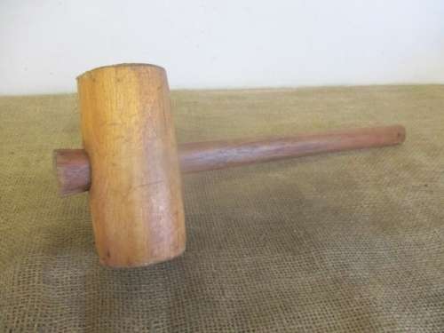 For Rameez Bid Only - Beautiful Vintage Carpenter's Solid Wooden Mallet