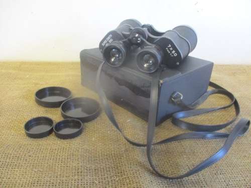 Vintage Super Zenith Light Weight 7 x 50 Field 7.1 Binocular With Lens Caps In Original Bag