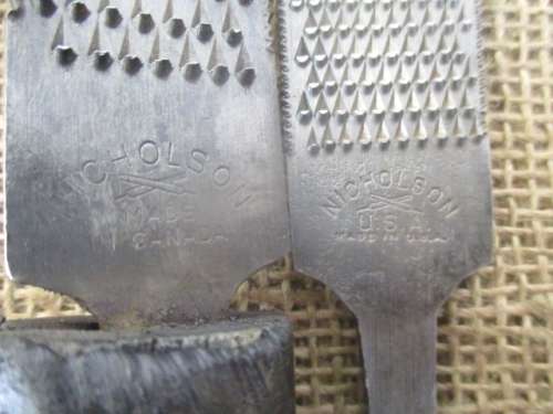 Stanley Sunform 21-122 Plane File And Two Nicholson Hand-Cut Carpenters Rasps