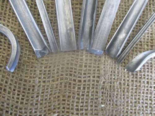 Great Selection Of Nine Nice Vintage Wood Carving Chisels