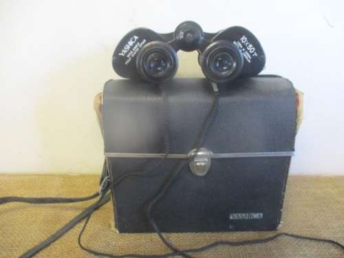 Nice Vintage Yashica Wide Angle 10 x 50 Binocular With Lens Caps In Original Bag