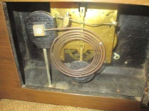 For Restoration....This Antique Enfield Chiming Mantel Clock      Approx 1940's      Made In England