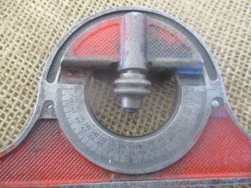 Beautiful Vintage The L.S.S.Co No 4 12" Machinist Combination Square And Protractor Head