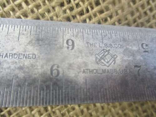 Beautiful Vintage The L.S.S.Co No 4 12" Machinist Combination Square And Protractor Head