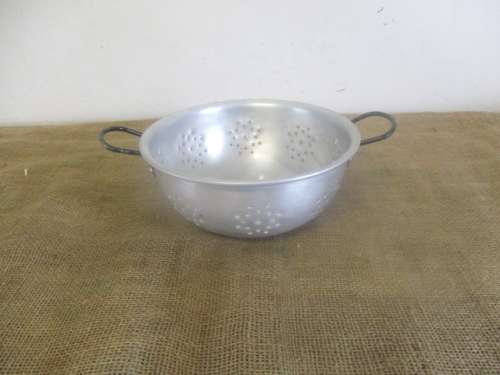 From Granny's Kitchen.....Nice Vintage Aluminum Food Strainer           Mid 1900's