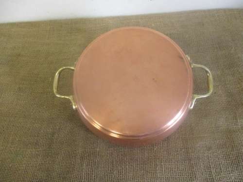 Beatiful Vintage Bongusto Lidded Copper Pan                  Made In Italy