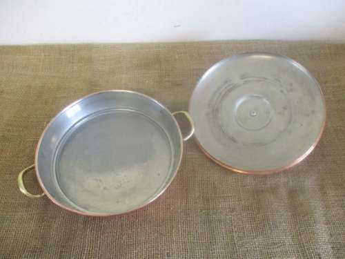 Beatiful Vintage Bongusto Lidded Copper Pan                  Made In Italy