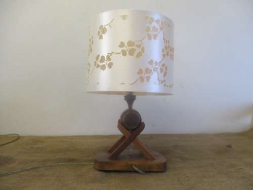 Very Cute Vintage Wooden Wine Barrel Table Lamp