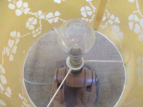 Very Cute Vintage Wooden Wine Barrel Table Lamp