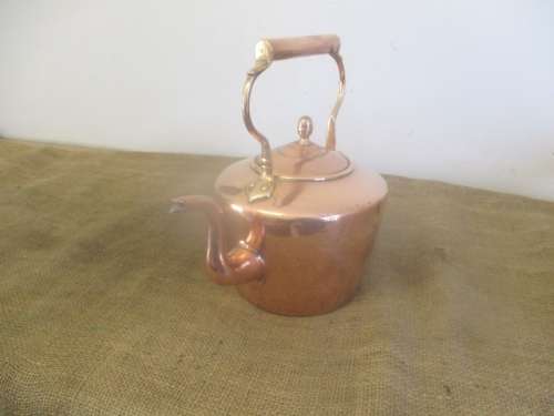 An Awesome Large Vintage Copper And Brass Coffee Kettle