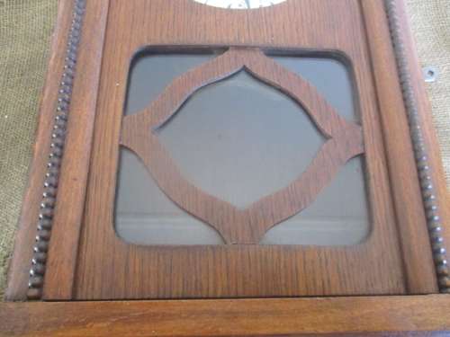 Real Beautiful Vintage Wall Clock With Key     Early 1900's