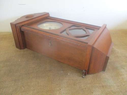 Real Beautiful Vintage Wall Clock With Key     Early 1900's