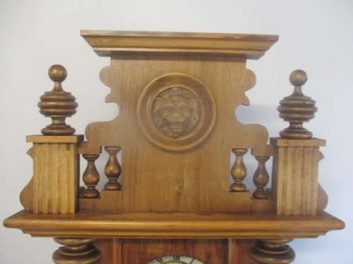 Real Beautiful Antique/Vintage German R=A Wall Clock With Original Key      Approx 1920's - 1930's