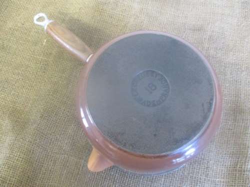 Beautiful Vintage No 18 Hazelnut Brown Le Creuset Enameld Cast Iron Lidded Saucepan