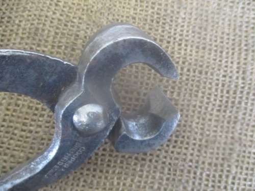 The Legends.......Two Beautiful Antique 7" Cooper & Sons & 6" Other Solid Steel Blacksmith Tongs