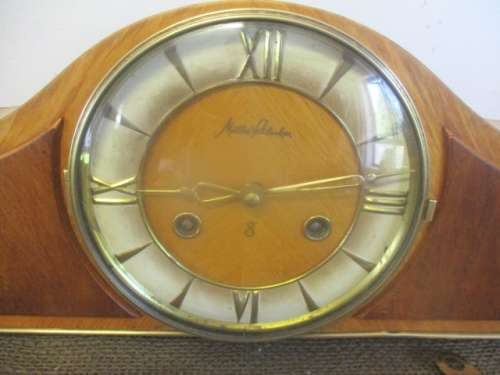 So Cute And Adorable....This Lovely Vintage Muller Schlenker 8 Mantle Clock With Winding Up Key