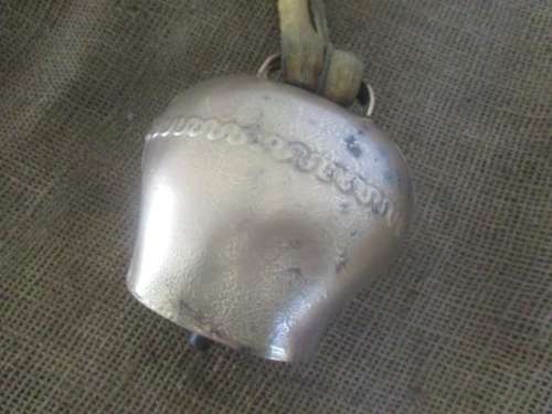 Lovely Vintage Swiss Cow Bell With Genuine Leather Riempie, Not Commonly Found