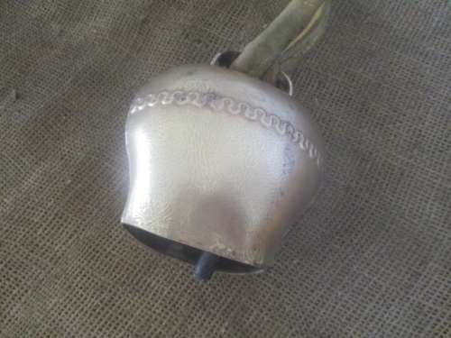 Lovely Vintage Swiss Cow Bell With Genuine Leather Riempie, Not Commonly Found