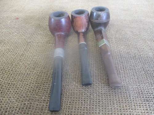 Two Vintage Dr MacNab Selected And One Another Briar Smoking Pipes Plus Pipe Cleaner Tool (s)