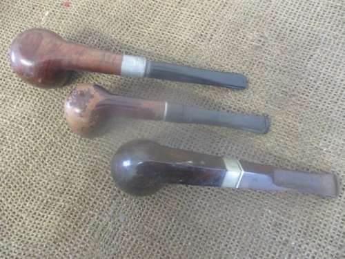 Two Vintage Dr MacNab Selected And One Another Briar Smoking Pipes Plus Pipe Cleaner Tool (s)
