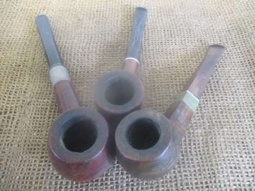 Two Vintage Dr MacNab Selected And One Another Briar Smoking Pipes Plus Pipe Cleaner Tool (s)