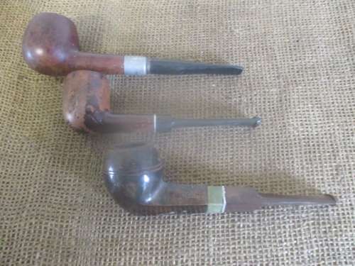 Two Vintage Dr MacNab Selected And One Another Briar Smoking Pipes Plus Pipe Cleaner Tool (s)