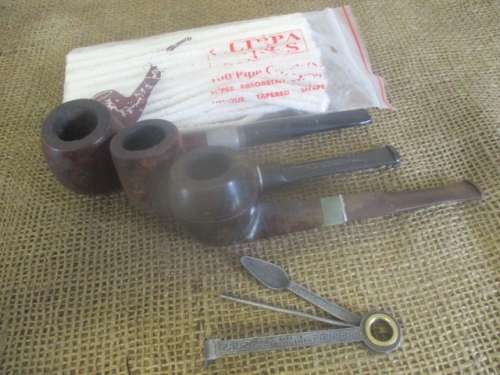 Two Vintage Dr MacNab Selected And One Another Briar Smoking Pipes Plus Pipe Cleaner Tool (s)