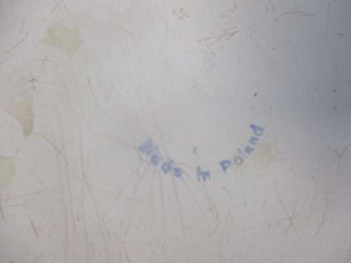 Rare And Genuine Vintage Old Fashioned Enamel Oval Platter       Made In Poland