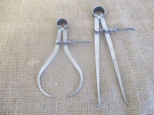For BenBoo Bid Only - Two High Quality Vintage Calipers : The LS Starrett Co And Moore & Wright