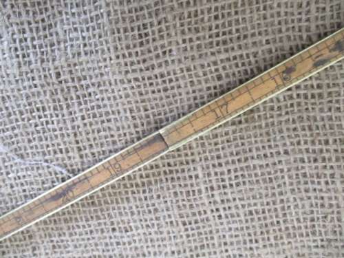 For BenBoo Bid - Vintage 24" Stanley #62 1/2 Folding Ruler And Stanley Pencil In Wooden Holder