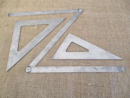 BenBoo Bid Only - Fine Vintage General Hardware Mfg.Co 36" Three Fold Metal Ruler And Two