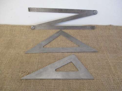 BenBoo Bid Only - Fine Vintage General Hardware Mfg.Co 36" Three Fold Metal Ruler And Two