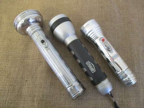 Collection Of Three Vintage Eveready Hand Torches
