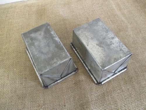 Two Nice Vintage Heavy Duty Metal Half Bread Pans