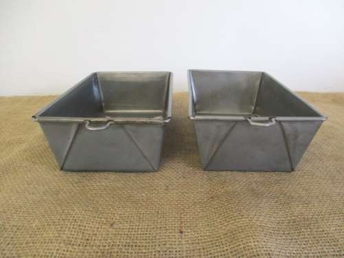 Two Very Beautiful And Sturdy Vintage Metal Bread Pans                       Made In England