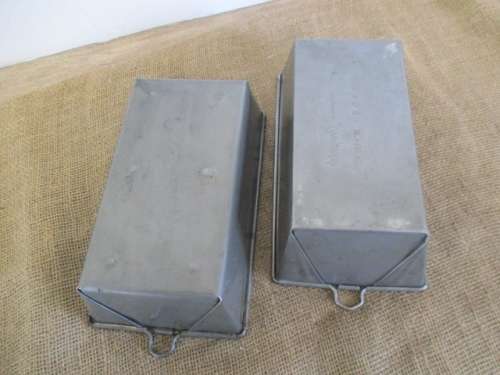 Two Very Beautiful And Sturdy Vintage Metal Bread Pans                       Made In England