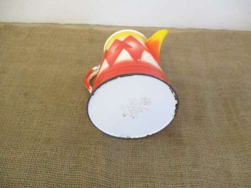 Extremely Rare....Beautiful Antique Emo Celje Enamel Coffee Kettle From The Kingdom Of Yugoslavia