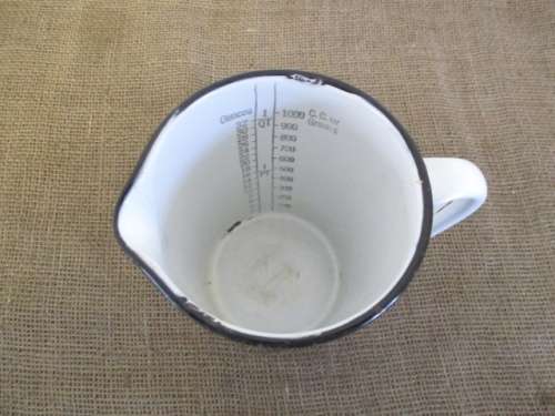 Pure Vintage Old Fashioned Enamel 32ounces/1000cc or 1000grams Measuring Jug