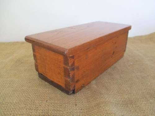 Characterful And Charming Vintage Hand Made Wooden Box With Dovetail Joints