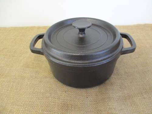 This One Is Forever......Top Notch Quality......Superb Cast Iron Flat Bottom Pot With A Good Depth
