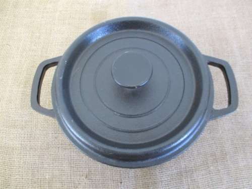 This One Is Forever......Top Notch Quality......Superb Cast Iron Flat Bottom Pot With A Good Depth