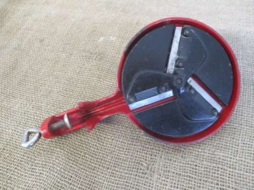 Lovely Vintage Twin Feeder Cast Iron Table Mount Bean Slicer