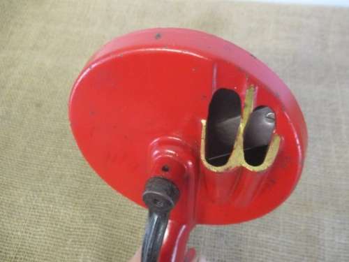 Lovely Vintage Twin Feeder Cast Iron Table Mount Bean Slicer