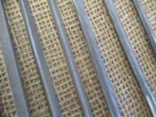 Nice Handy Collection Of Useful Smaller Round, Flat, Triangle & Square Steels Files