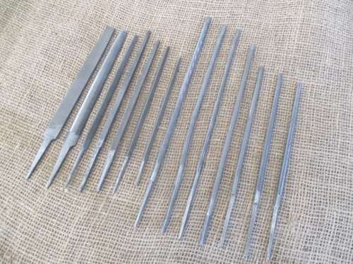 Nice Handy Collection Of Useful Smaller Round, Flat, Triangle & Square Steels Files