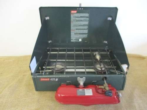 Very Rare Vintage Coleman 425 Two Burner Fuel Camping Stove       Approx 1999